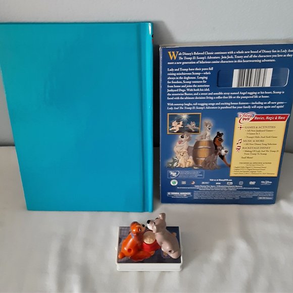 3 pc Lot of Walt Disney's Lady and the Tramp II New Sealed DVD,  + Book & Toy - Picture 9 of 12